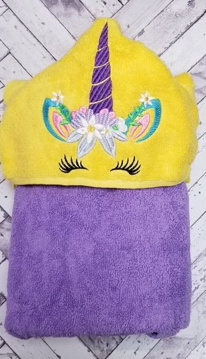 Unicorn Hooded Bath Towel